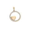 DIJE ORO 14K CRZN/CIRCULO C/P FLZ AMA MEX.