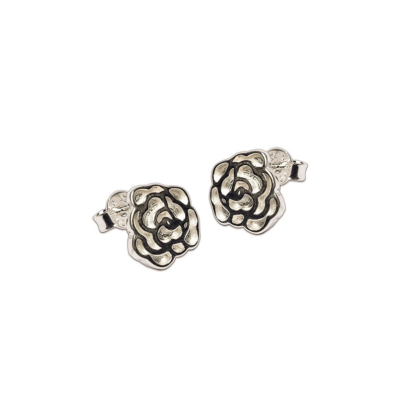 ARETES PLATA .925 ROSA C/MATE VAC MEX.