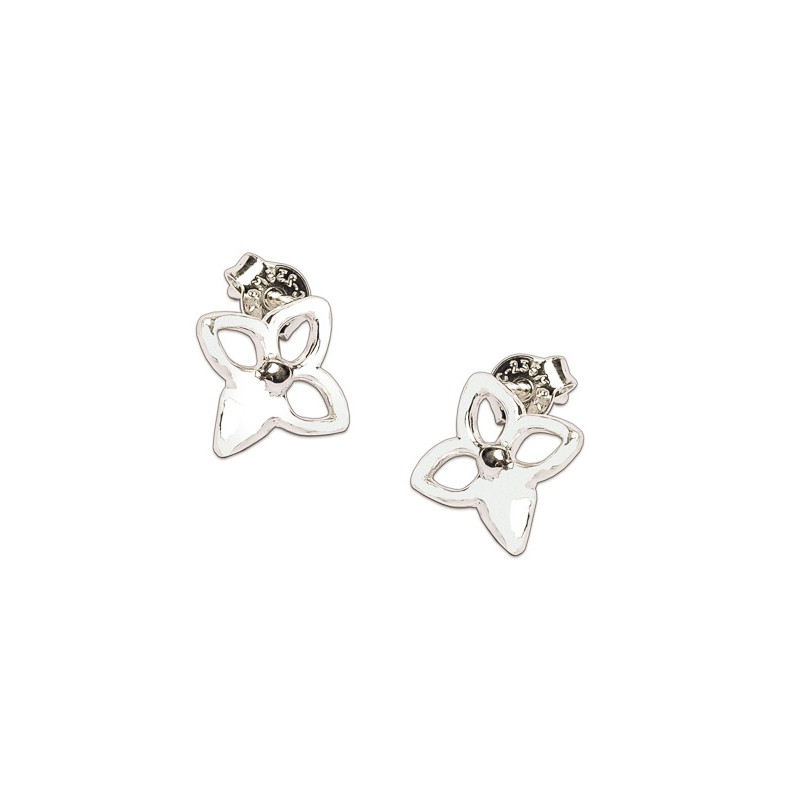 ARETES PLATA .925 TREBOL VAC MEX.