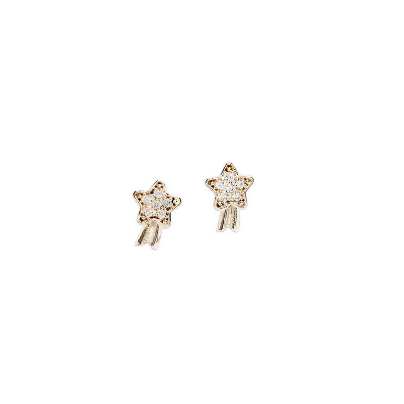 ARETES PLATA .925 ESTRELLA C/P VAC MEX.