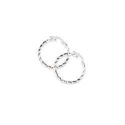 ARRACADAS PLATA .925 TORCIDA #5 2MM XA1 MEX.