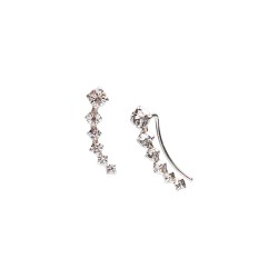 ARETES PLATA .925 TREP 6 ZRC ROMBOS MEX.