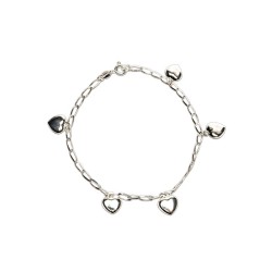 PULSERA PLATA .925 5 CRZNS GLOBO AGS MEX.
