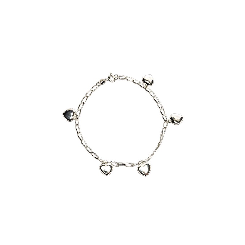 PULSERA PLATA .925 5 CRZNS GLOBO AGS MEX.
