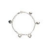 PULSERA PLATA .925 5 CRZNS GLOBO AGS MEX.