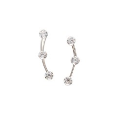 ARETES PLATA .925 TREP LINEA CURVA 3 ZRC MEX.