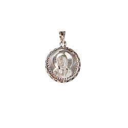 MEDALLA PLATA .925 V.GPE GDE RED DIAM ME MEX.