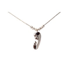 GARGANTILLA PLATA .925 MADONA SD MEX.