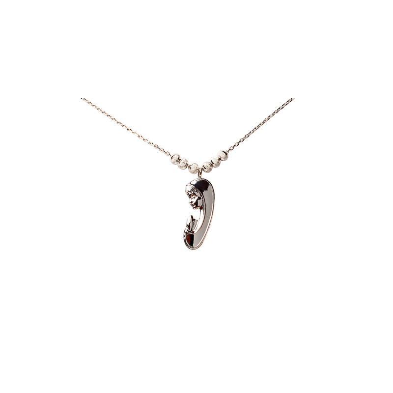 GARGANTILLA PLATA .925 MADONA SD MEX.