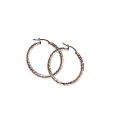 ARRACADAS PLATA .925 TORCIDA #5 3MM XA1 MEX.