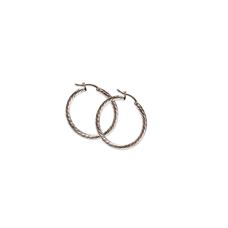 ARRACADAS PLATA .925 TORCIDA #5 3MM XA1 MEX.