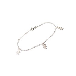 PULSERA PLATA .925 2 NIÑOS 1 NIÑA AGS MEX.