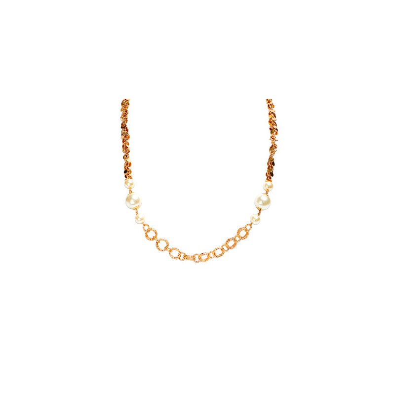 GARG CHAPA DE ORO COMB AROS/PERLA MEX.