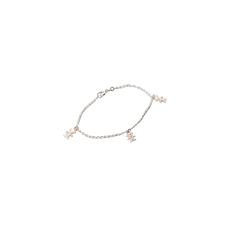 PULSERA PLATA .925 3 NIÑAS AG1 MEX.