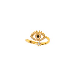 ANILLO CHAPA DE ORO OJO C/P AJUST MEX.