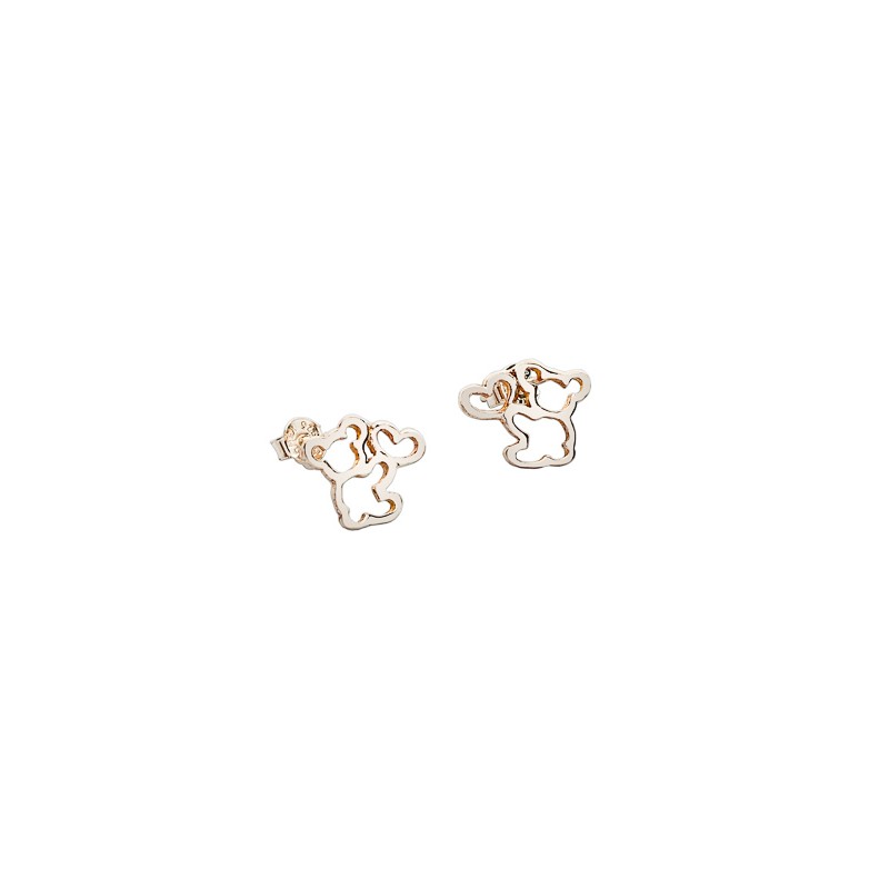 ARETES PLATA .925 OSITO CZN VAC MEX.