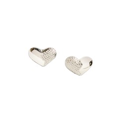 ARETES PLATA .925 CRZN LISO/DIAM VAC MEX.