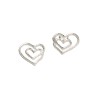 ARETES PLATA .925 CORAZON DOBLE VAC MEX.