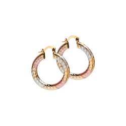 ARRACADAS CHAPA DE ORO DIAM  #4 JA6 FLOR MEX.