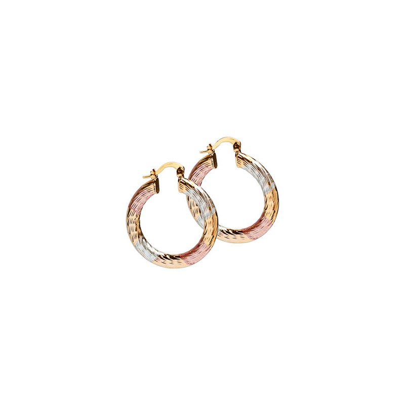 ARRACADAS CHAPA DE ORO DIAM  #4 JA6 FLOR MEX.