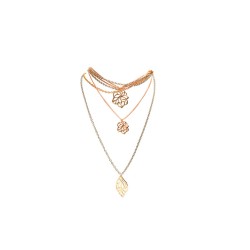 GARG CHAPA DE ORO MULT CAD 3 DIJES FLOR AL02 MEX.