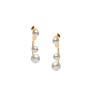 ARETES CHAPA DE ORO PERLA TRIPLE DESMONTABLE AP02 MEX.