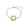 PULSERA CHAPA DE ORO CUADRO P/BAG JP3 MEX.