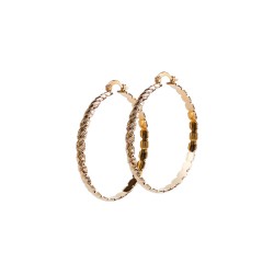 ARRACADAS CHAPA DE ORO ONDAS DIAM #8 JA6 MEX.