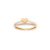 ANILLO ORO 10K CORAZON C/PIEDRAS FLZ AMA MEX.