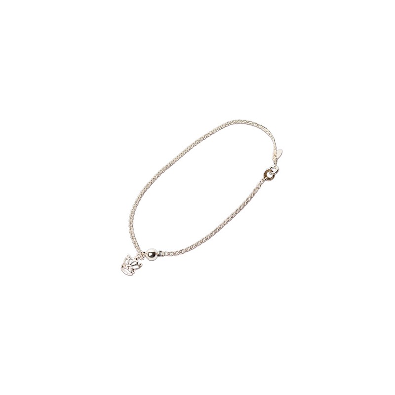 TOBILLERA PLATA .925 CORONA CANDY MEX.