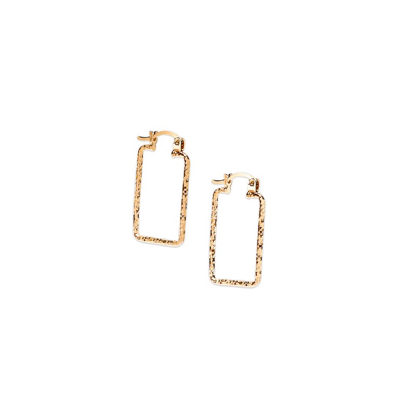 ARRACADAS ORO 10K RECTÁNGULO OAL AMA MEX.