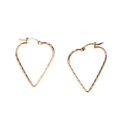 ARRACADAS ORO 10K CORAZÓN DELG OAL AMA MEX.