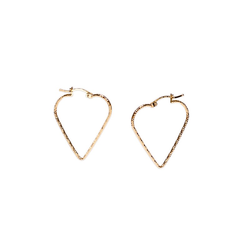 ARRACADAS ORO 10K CORAZÓN DELG OAL AMA MEX.