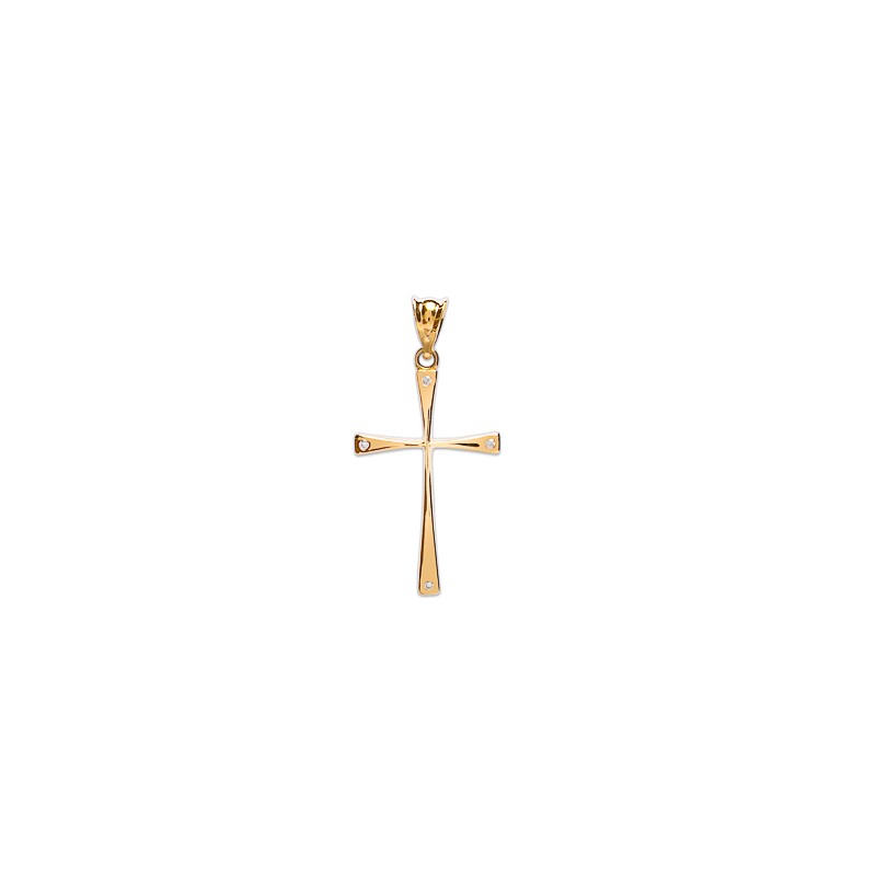 DIJE ORO 10K CRUZ 4 PIED PUNT FLZ AMA MEX.