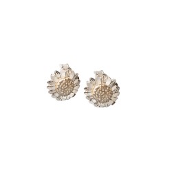 ARETES PLATA .925 GIRASOL VAC MEX.