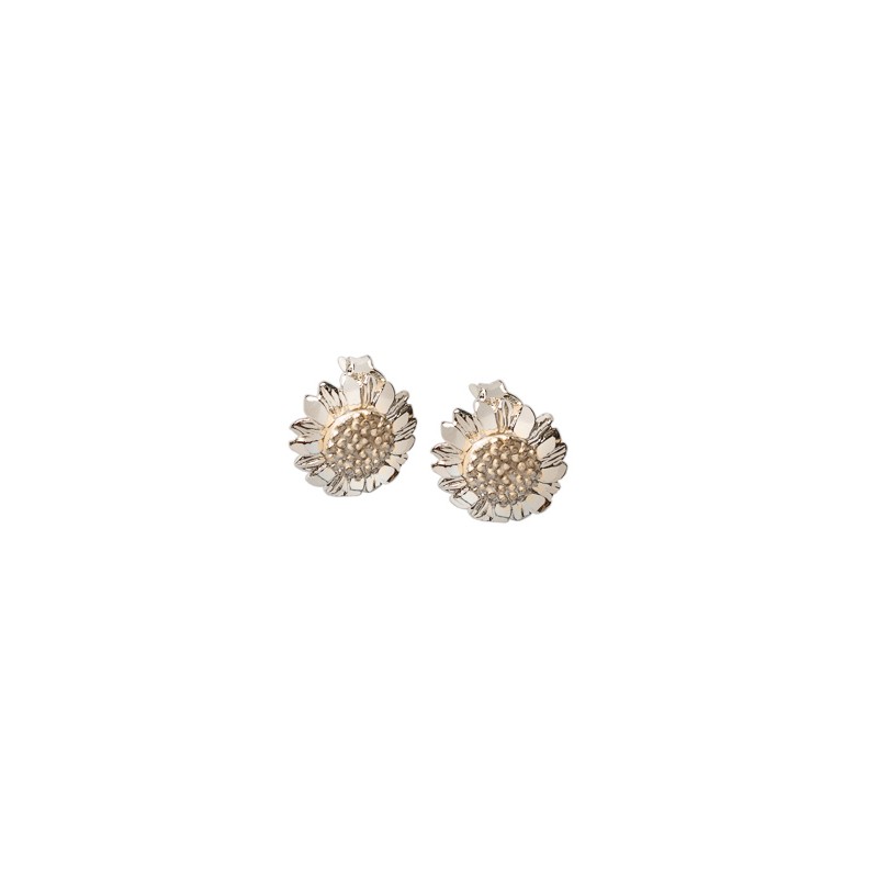 ARETES PLATA .925 GIRASOL VAC MEX.