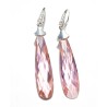ARETES PLATA .925 LARGO ROSA S231 MEX.