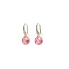 ARETES PLATA .925 COLG BOLA ROSA S231 MEX.