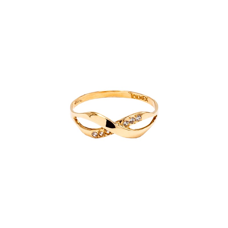 ANILLO ORO 10K INFINITO MOD. AD387 AMA MEX.