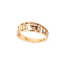 ANILLO ORO 10K DE LA SUERTE MOD. AD913 AMA MEX.