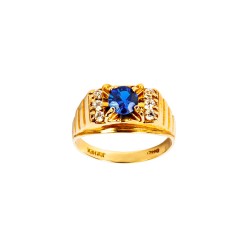 ANILLO ORO 10K CAB. MOD. AC02 P/AZUL AMA MEX.
