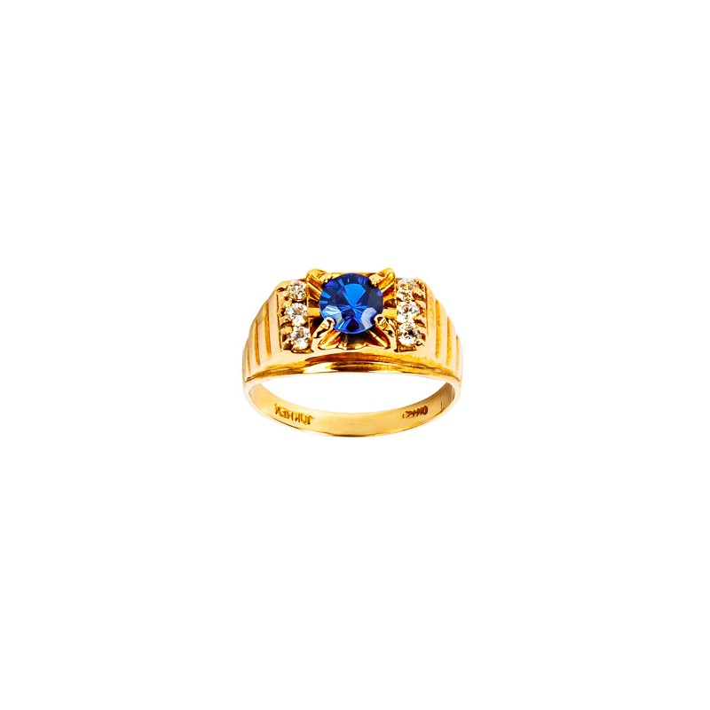 ANILLO ORO 10K CAB. MOD. AC02 P/AZUL AMA MEX.