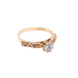 ANILLO ORO 10K SOL/PL MOD. AD31 AMA MEX.