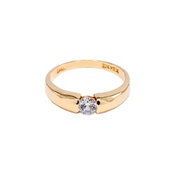 ANILLO ORO 10K SOLITARIO MOD. AD50 AMA MEX.