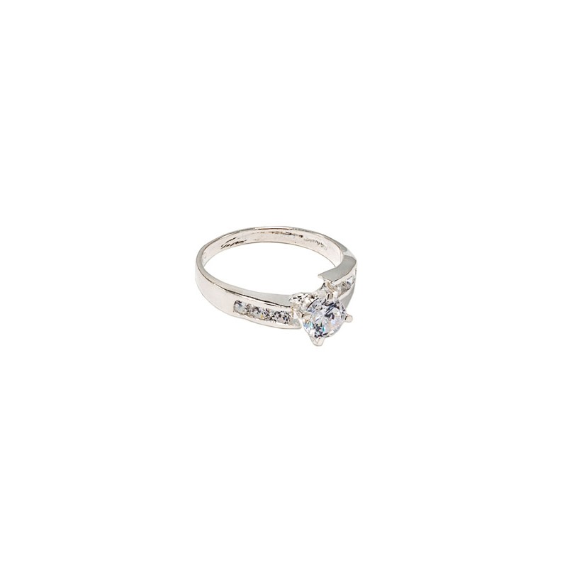 ANILLO PLATA .925 SOLITARIO PL MOD. AD16 MEX.