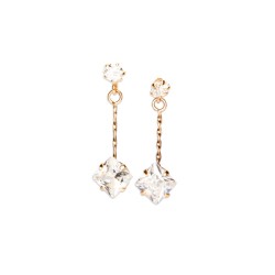 BROQUEL ORO 10K 3MM C/CUADRO LARGO MEX.