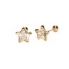 BROQUEL ORO 10K BISEL ESTRELLA 5X5 DIAM MEX.